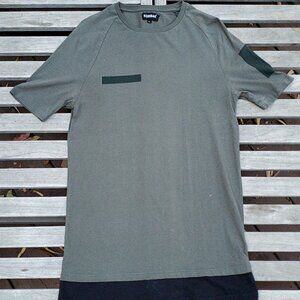 Kubban longline tall tshirt short sleeve military olive green black xs xtra